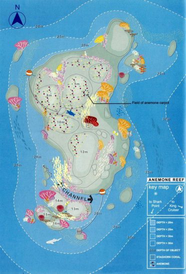 Anemone Reef Diving - dive map