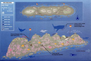Hin Muang Diving - dive map