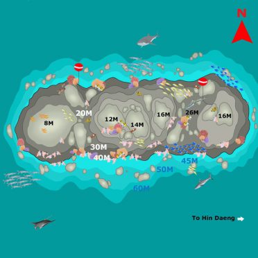Hin Muang Diving - dive map top
