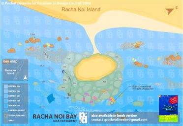 Racha Islands Diving - Racha Noi bay dive map