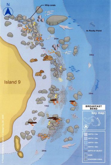 Similan Islands dive site - Breakfast Bend