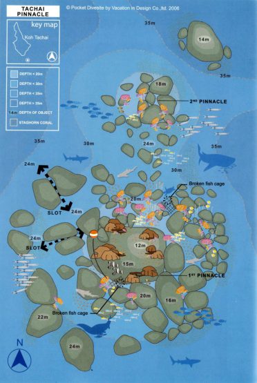 Similan Islands dive site - Ko Tachai pinnacle
